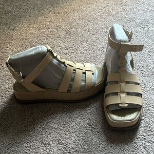 Sam Edelman, elevated tan gladiator sandals
